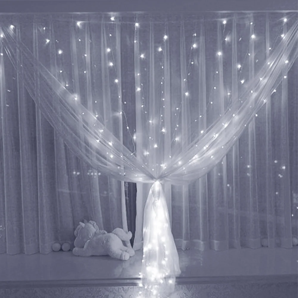 

96/216LED гирлянда в виде сосулек, гирлянда-занавеска, Рождественская гирлянда, уличная Гирлянда для дома, свадьбы, вечеринки, сада, украшение дл...