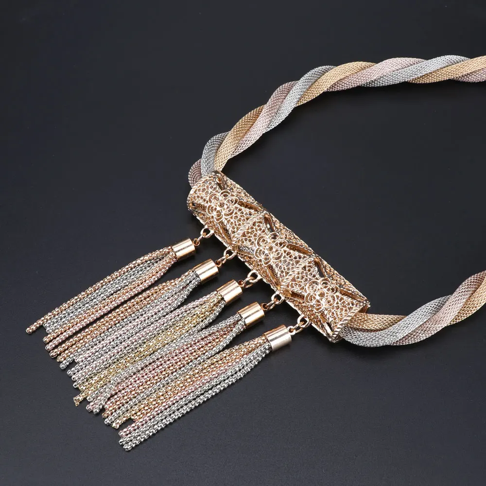 Новые великолепные африканские Винтажные Ювелирные наборы золотого цвета с