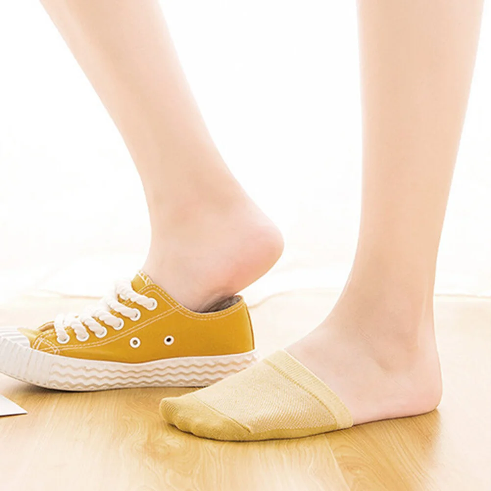 4 Pairs Socks Impo Sandals Women Anti- Invisible Anti-skid Women's High Heel Spandex Wear-resistant Half Miss