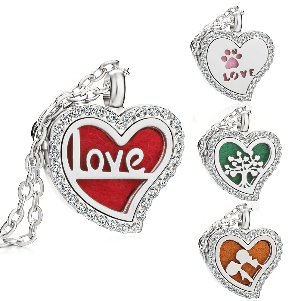 Новинка Подвеска для ароматерапии ювелирные изделия с диффузором сердце цветок