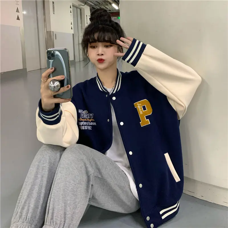 2022 куртка для бейсбольной униформы женская зимняя одежда учеников младшей и