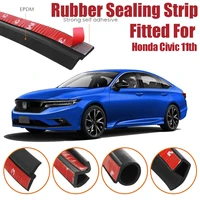 door seal strip kit self adhesive window engine cover soundproof rubber weather draft noise reduction for honda civic 11th