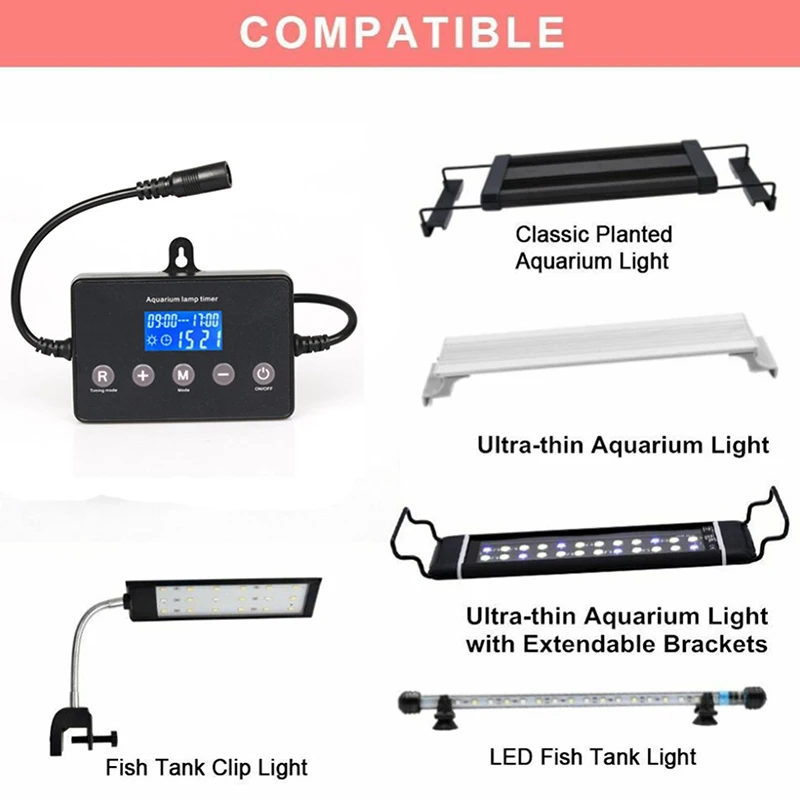 Контроллер светильник для аквариума 4 режима закат восхода солнца диммер