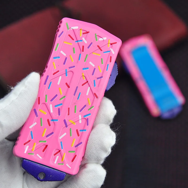 Тактический карманный нож Exocet Micro OTF TechKnife Dessert Warrior Donut Pink EXO