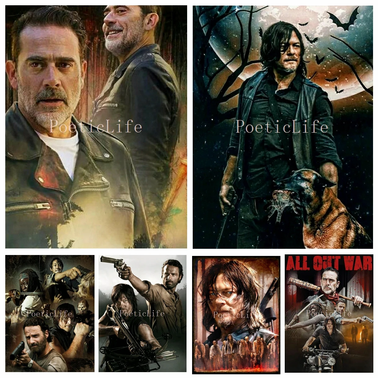 

The Walking Dead 5D DIY Diamond Painting Horror Movies Mosaic Embroidery Cross Stitch Hobby Rhinestone Handwork Home Decor New