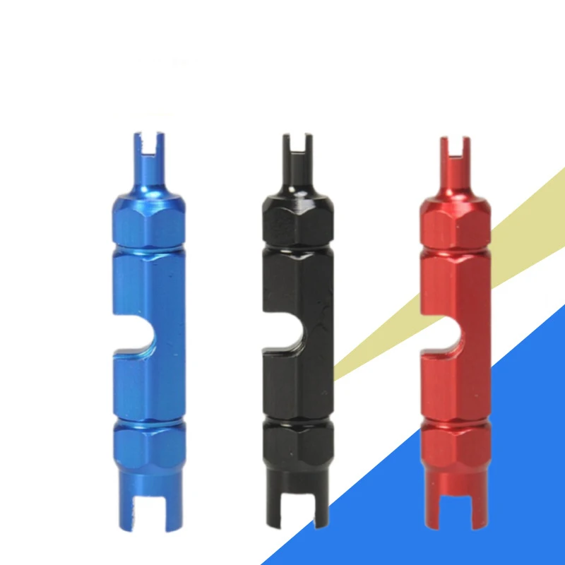

Air Valve Wrench Aluminum Alloy Bike Valve Core Remover Portable Tire Nozzle Removal Spanner Multi-function Valve Core Tool