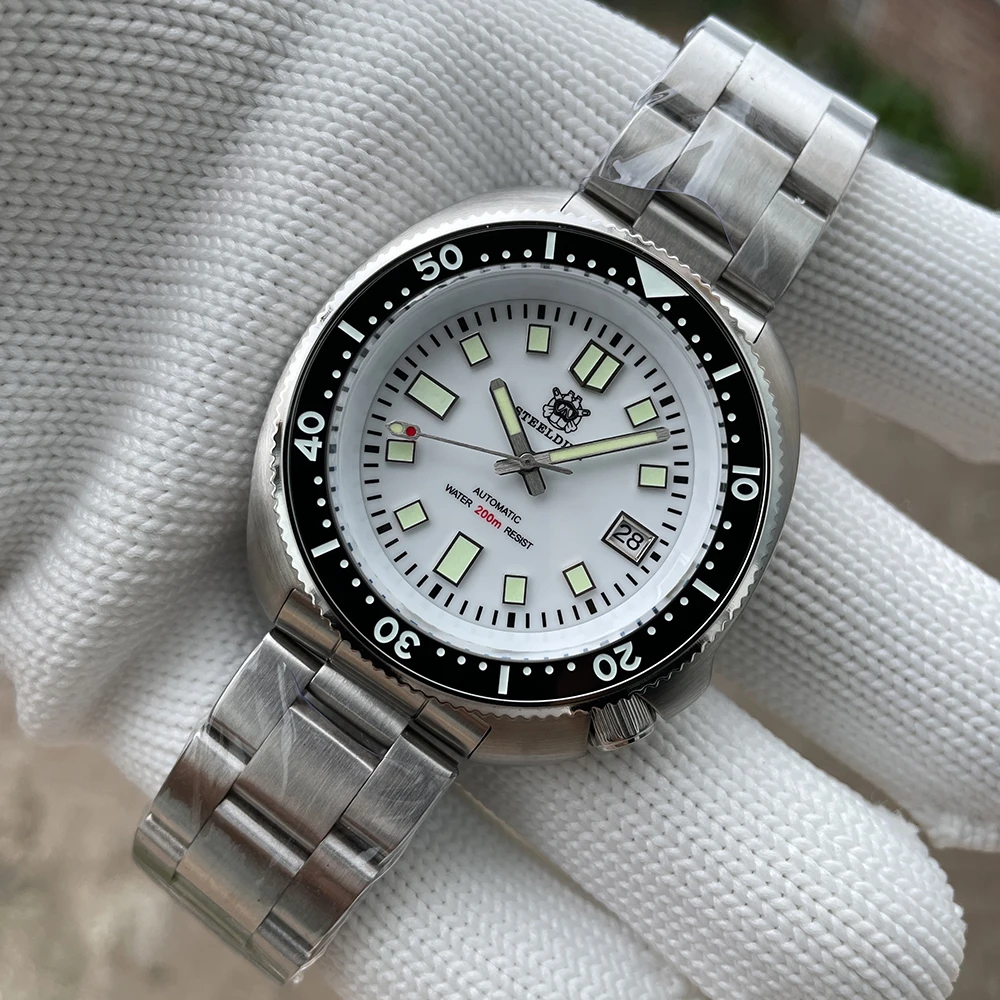 NEW SD1970 STEELDIVE Abalone Classic Dive Wristwatch Swiss Super Luminous NH35 Movement 200M Waterproof Mechanical Watch For Men