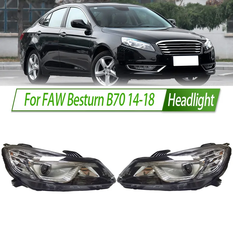 Фото Для FAW Besturn B70 14-18 галогенная фара в сборе в стиле OEM, цоколь для лампы передней фары, замена Plug & Play №1