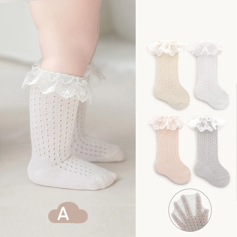 3 пары/комбинированные летние хлопковые чулки с большим бантом для маленьких