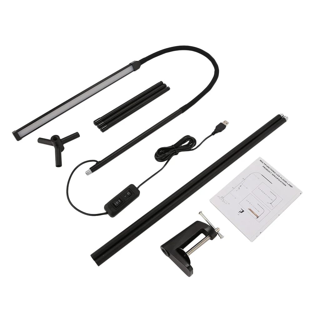 

1 Set Industrial Floor Light Standing Pole Light LED Long Arm Lamp Led Gooseneck Lamp Floor Reading Light Reading Pole Lamp