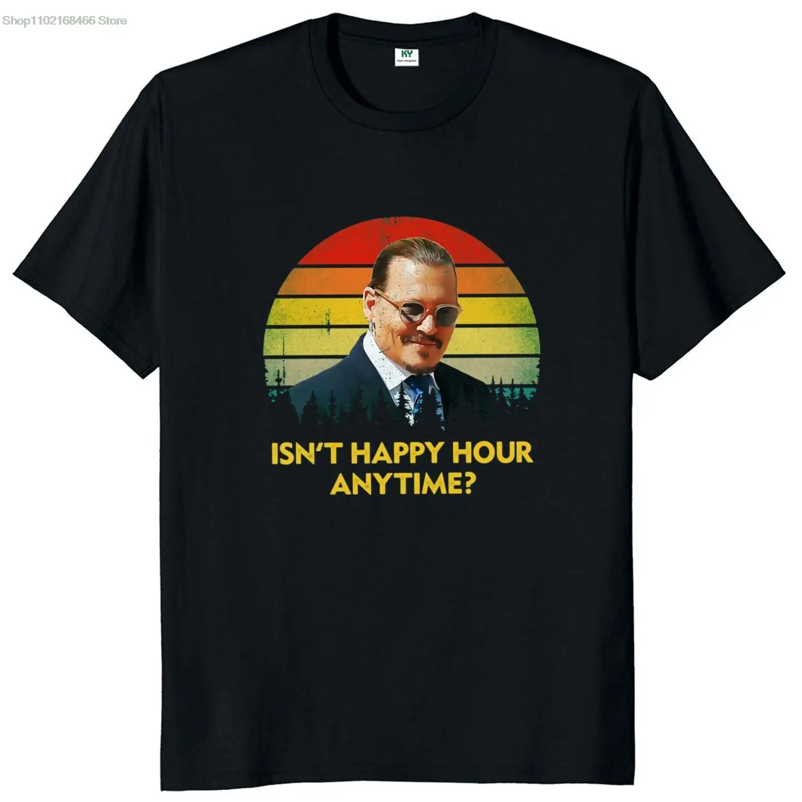 

Винтажная футболка с надписью «is not Happy Hour» в любое время, "Справедливость", "мегапинт вина", забавная футболка с мемом, 100% хлопок, мужская и жен...