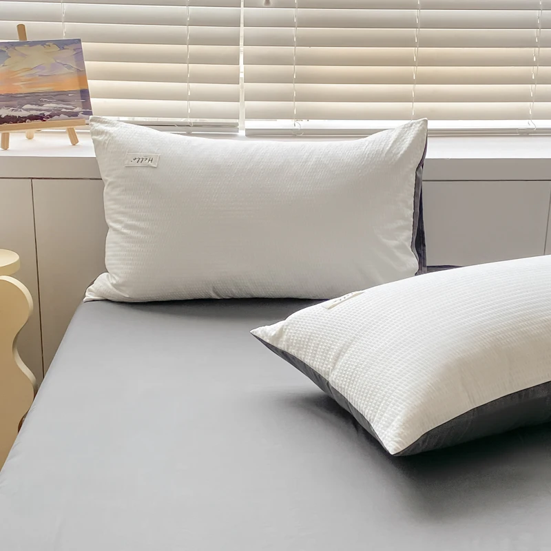 Сплошной цвет комплект постельного белья для двуспальной кровати из матового