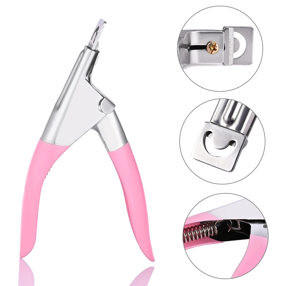 

Professional Nail Art Clipper Special type U word False Tips Edge Cutters Manicure Colorful Stainless Steel Nail Art Tools