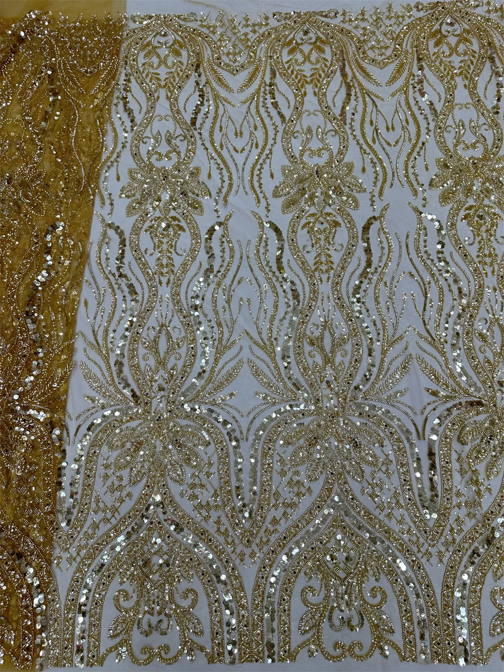 Нигерийская африканская кружевная ткань 2024 высококачественные бусины Hamdmade