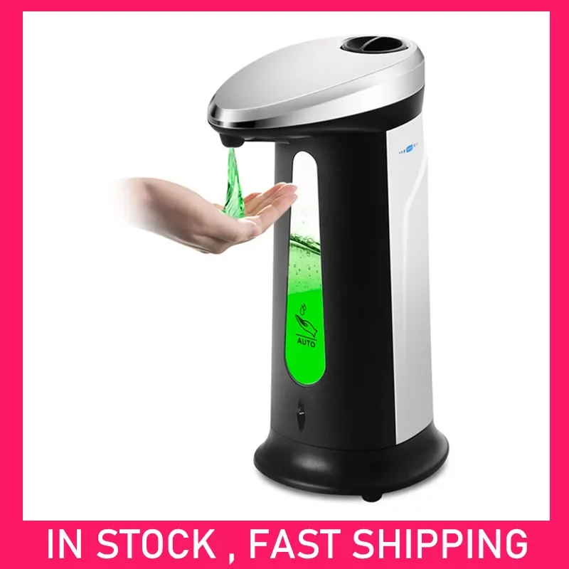 

400Ml Automatic Liquid Soap Dispenser Smart Sensor Touchless ABS Electroplated Sanitizer Dispensador Bottle for Kitchen Bathroom
