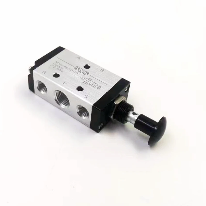 Ручной пневматический ручной вытяжной клапан серии 4R 5/2 с рычагом 4R210-08