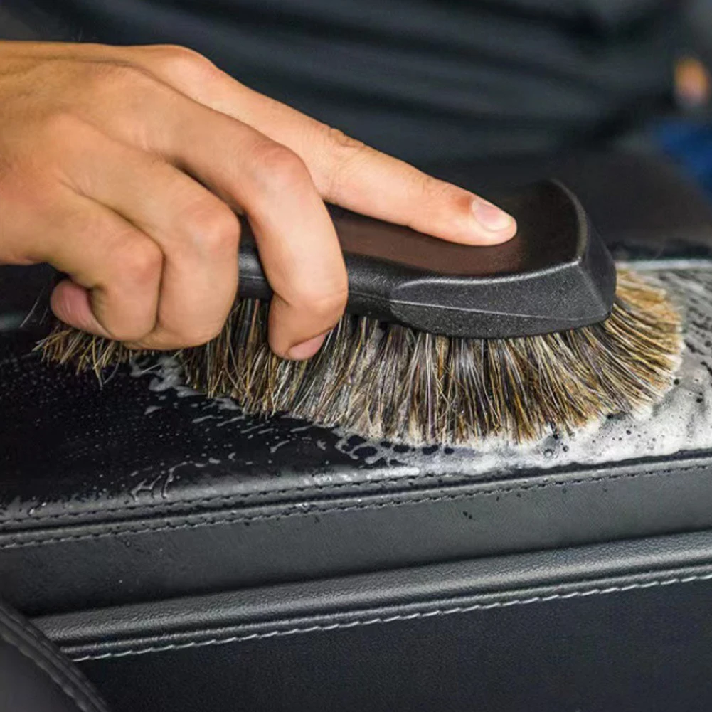 

Car Washing Brush Soft Horsehair Brush Car Cleaning Tool Leather Seat Dashboard Auto Detailing Brush Car Interior Cleaning Tool