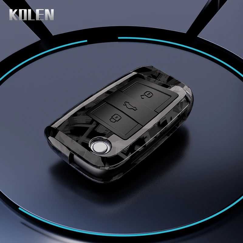 

Чехол для ключа автомобиля из углеродного волокна ABS для VW Volkswagen Golf 7 MK7 Tiguan MK2 для SEAT Ateca Leon FR 2 Ibiza для Skoda Octavia Fob