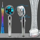 Вращающаяся на 360 градусов дождевая Лейка для душа, регулируемая Лейка с небольшим вентилятором, лейка для душа из АБС, аксессуары для ванной комнаты,душ с вентилятором