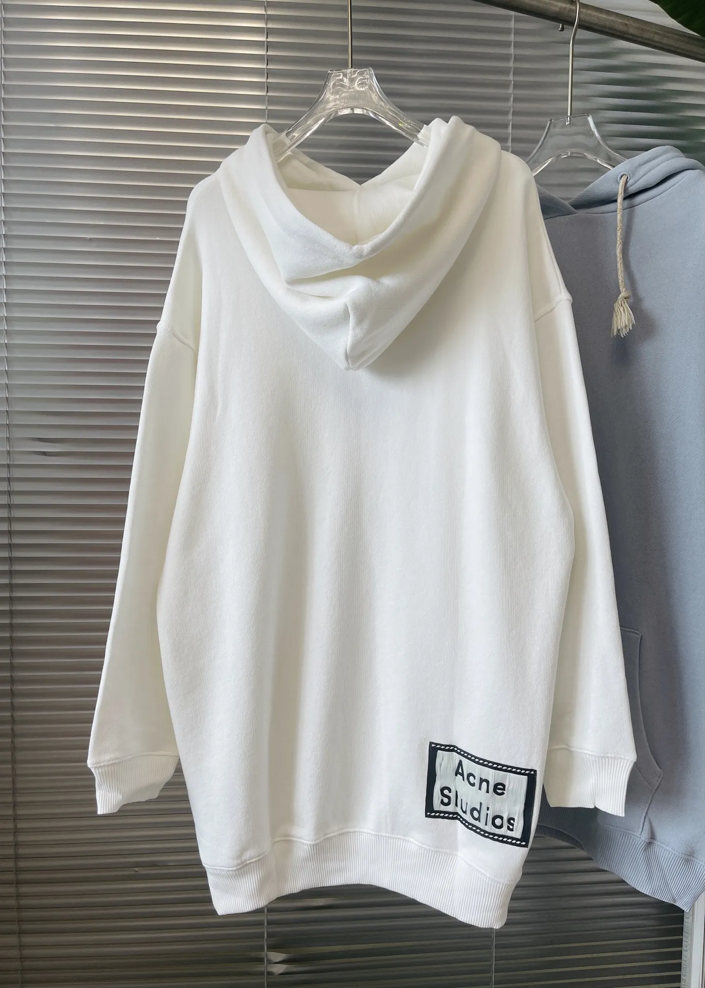 

22SS new AC Studios loose sweater acne wash process embroidery decorative sewing pocket high street long sleeve