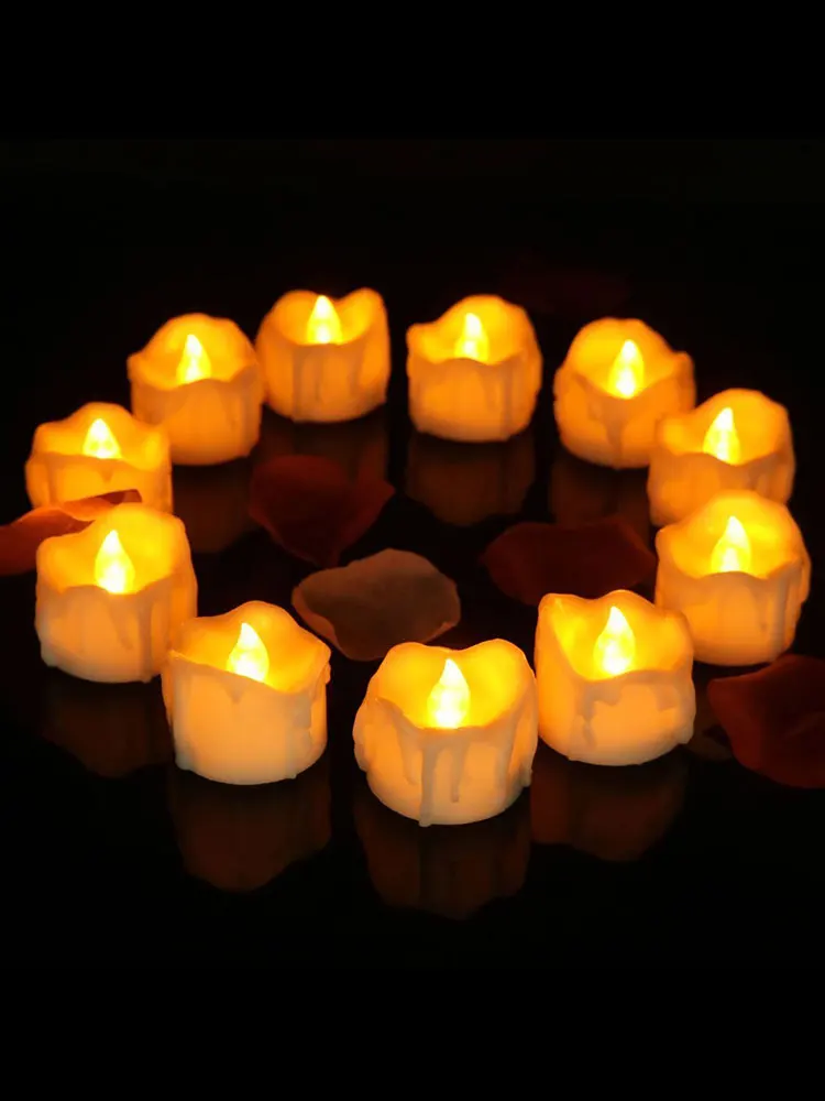 

12 шт./упаковка, светодиодные электронные свечи с пультом ДУ