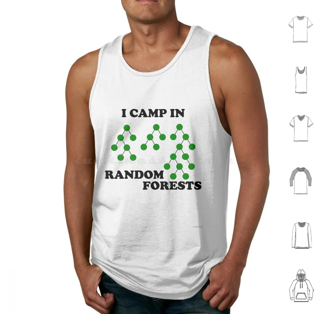 

I Camp In Random Forests-Green Tank Tops Vest Sleeveless Random Forest Decision Tree Decision Forest Neural Svm Support Vector