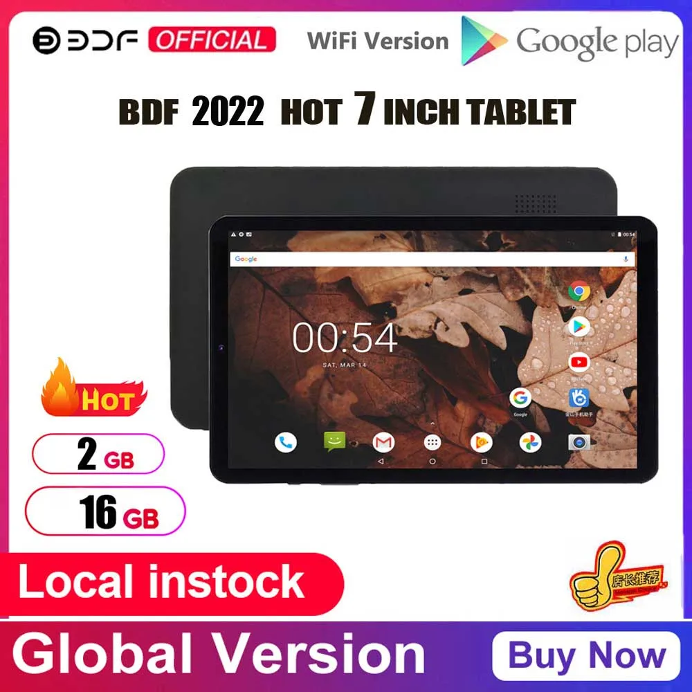 7-дюймовый планшет BDF для детей лучший подарок игры приложения Android Wi-Fi