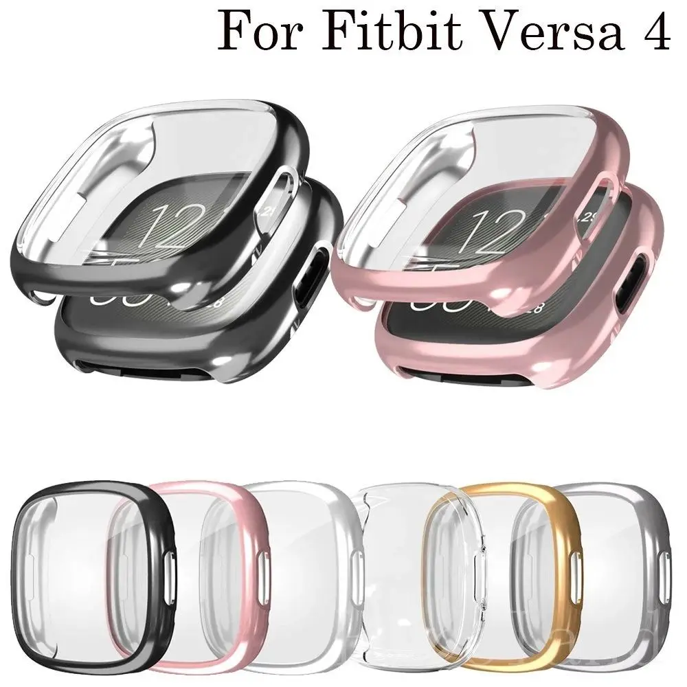 

Защита для экрана для Fitbit Versa 4/Sense 2, полный мягкий бампер из ТПУ с покрытием, защитный чехол для Fitbit Sense 2/Versa 4
