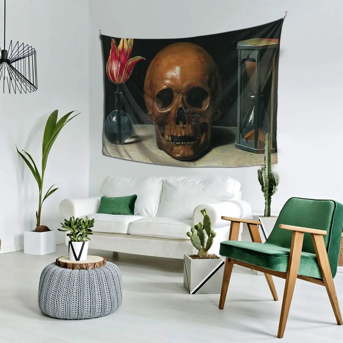 Натюрморт с черепом - гобелен Philippe de Champaigne украшения для комнаты эстетический