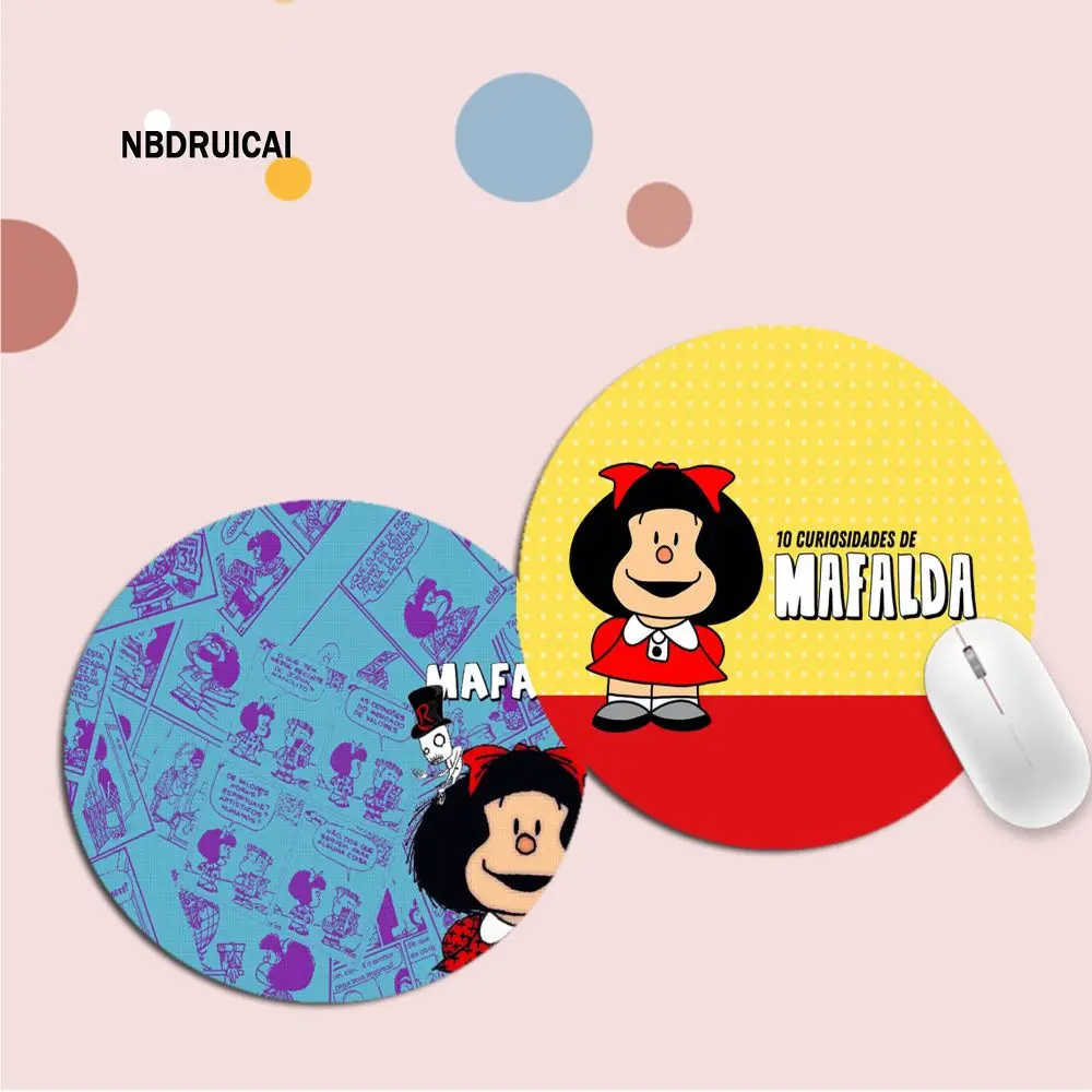 

Mafalda Round Custom Skin Big Promotion Table Mat Student Mousepad Computer Keyboard Pad Games Pad Writing Desk Mats