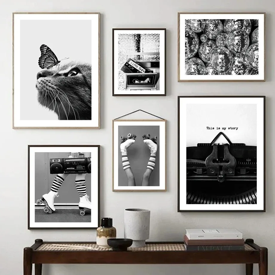 Скандинавские ретро принты Lenta для принтера роликовый скейтборд слон зебра