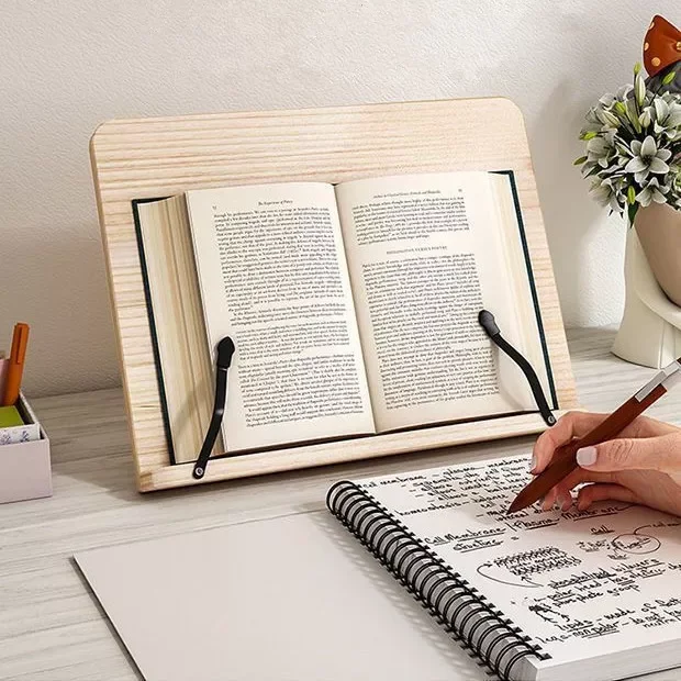 

Портативный Регулируемый Поднос-держатель для книг и зажимы для бумаги для страниц-стол для чтения кулинарной книги прочная Подставка для ...