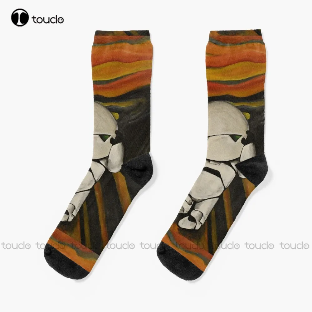 

Hitchhikers Guide - Marvin: The Scream Socks Halloween Black Socks Women Personalized Custom Unisex Adult Teen Youth Socks