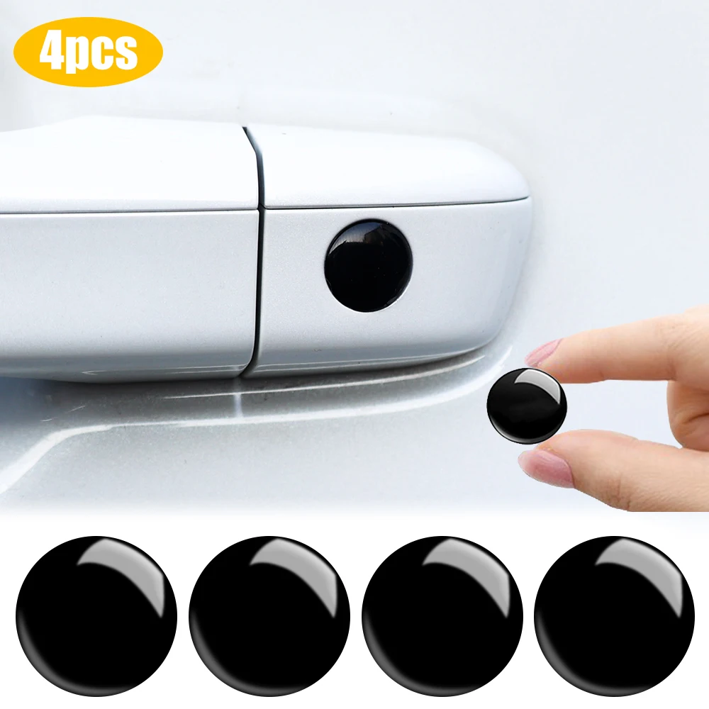 

4Pcs Car Door Keyhole Sticker Auto Door Lock Protection Self-adhesive Decals Auto Accessories for BMW X3 X5 E46 E85 E60