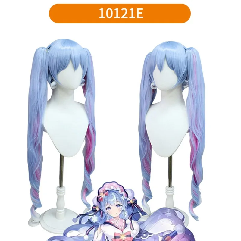 Фото Парик для косплея Aqua Blue Mikuuuu из термостойкого волокна, полный комплект, различные стили для женщин, для ролевых игр и сценических выступлений. №5