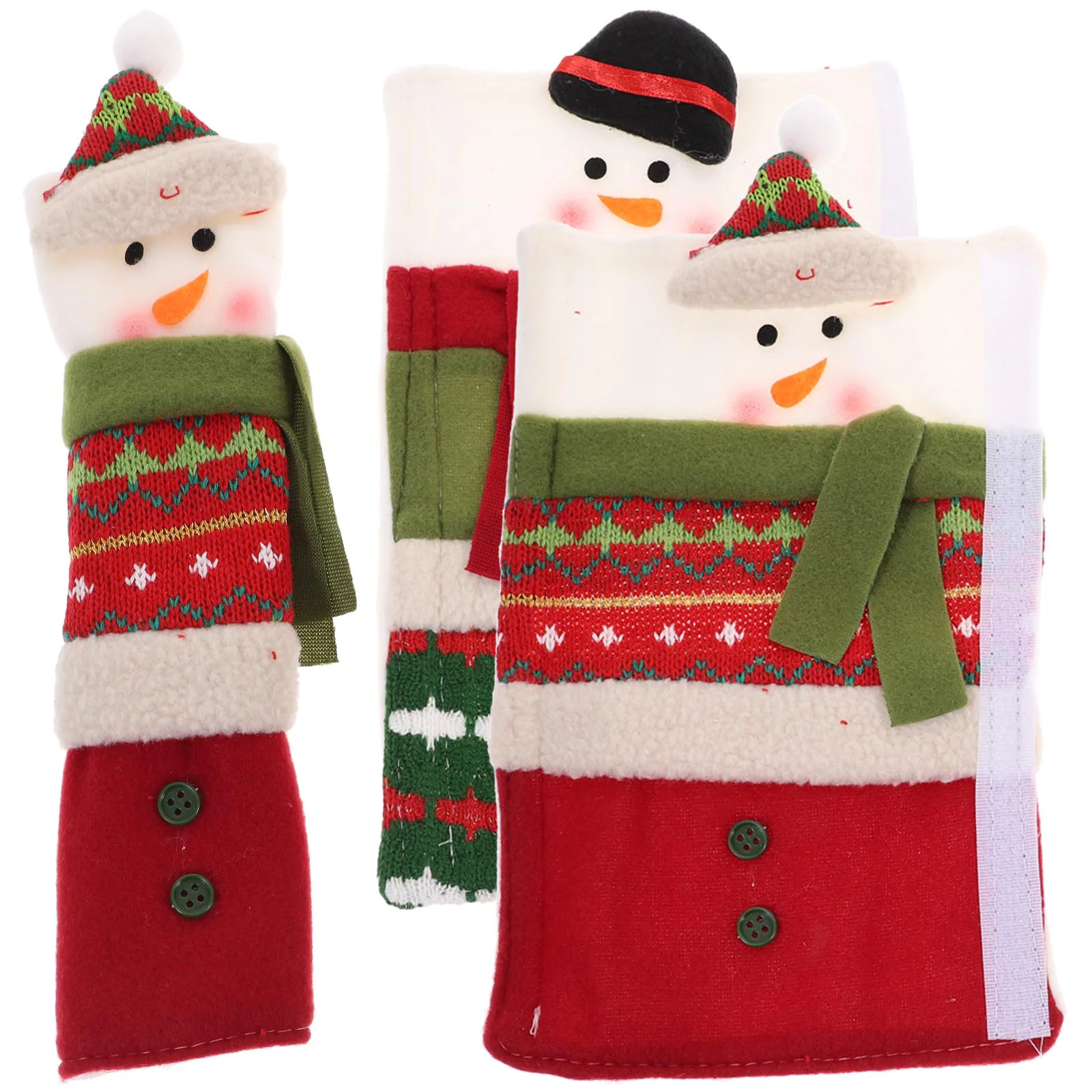 

2pcs Adornment Refrigerator Handle Covers Christmas Handle Covers Christmas Kitchen Decoration