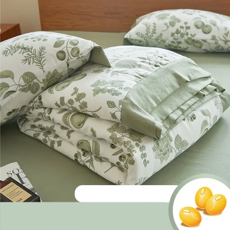 

Мытое Хлопковое одеяло, класс А, двухслойная пряжа для матери и младенца, конопляное соевое волокно, летнее одеяло с воздушным охлаждением