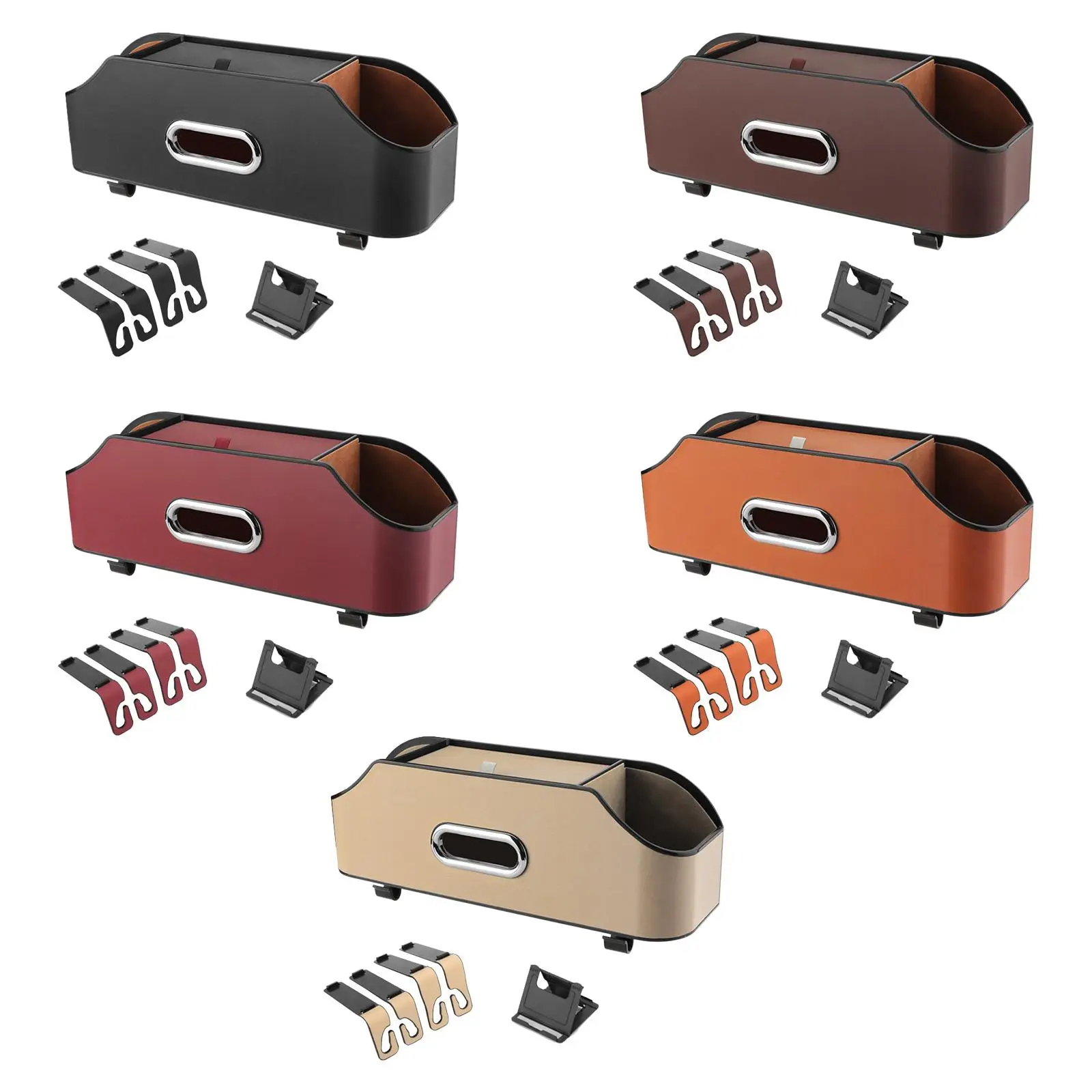 

Car Seat Back Organizer Tissue Holder Detachable Keep Tidy with Cup Holder