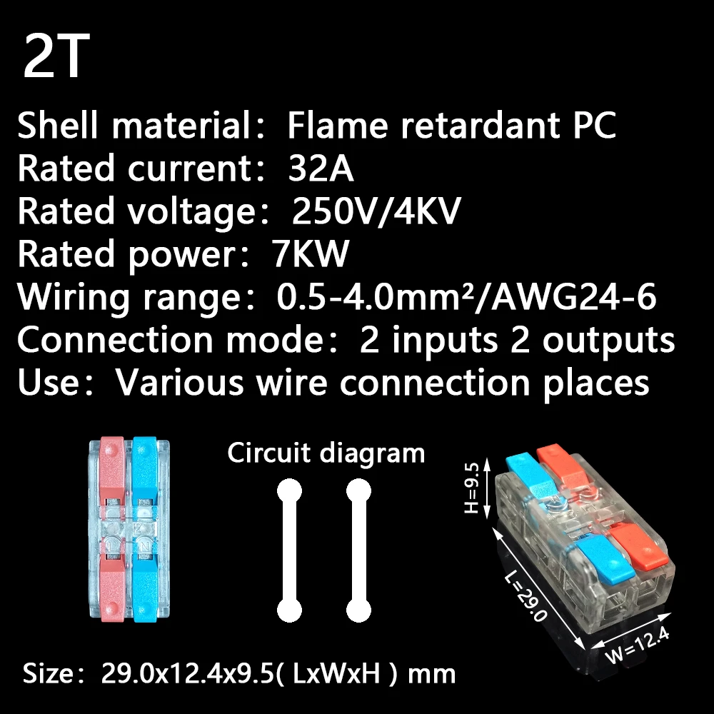 Mini Fast Wire Cable Connectors Universal Compact Conductor Spring Splicing Wiring Connector Push-in Terminal Block 422 | Обустройство