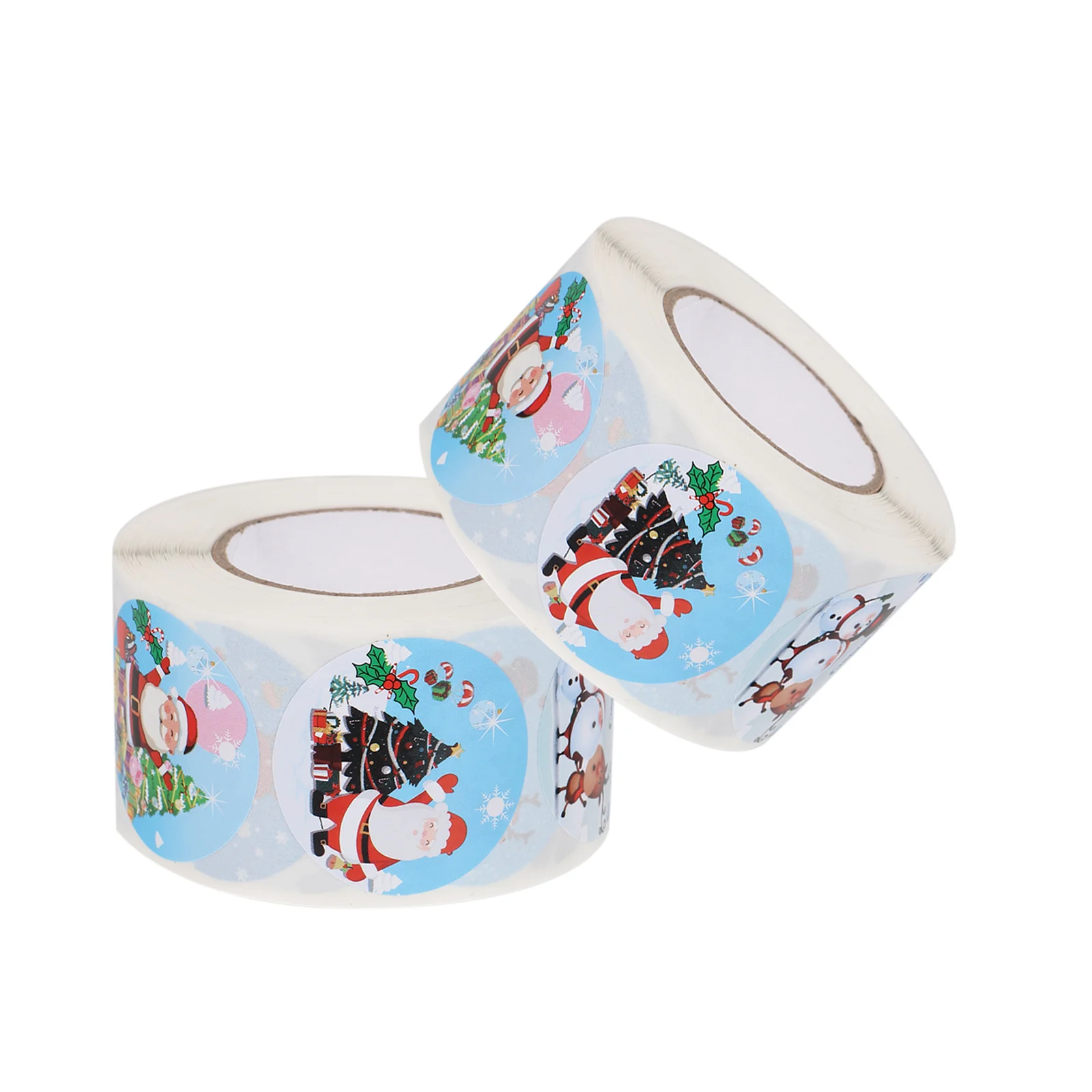 

Christmas Label Stickers Roll Round Xmas Adhesive Decorative Gift Self Labels Tag Sticker Seal Envelope Holiday Winter Wrapping