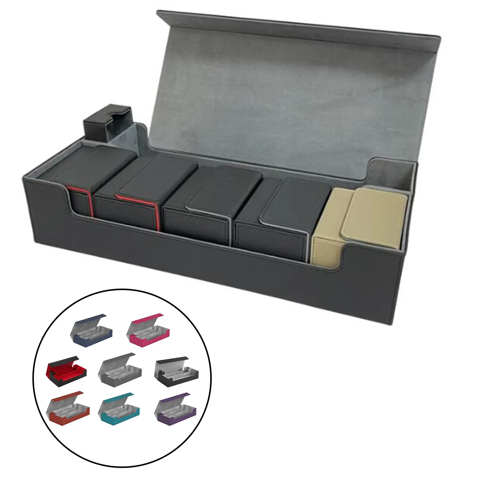 

Carrying Case Card Deck Storage Deck Box, Large Size for 550+ Sleeved Cards, Card Holder for TCG