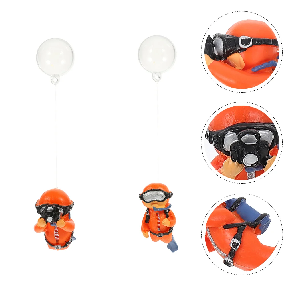 

Aquarium Diver Ornament Tank Fish Floating Decor Figure Miniature Model Small Accessories Figures Figurines Mini Action