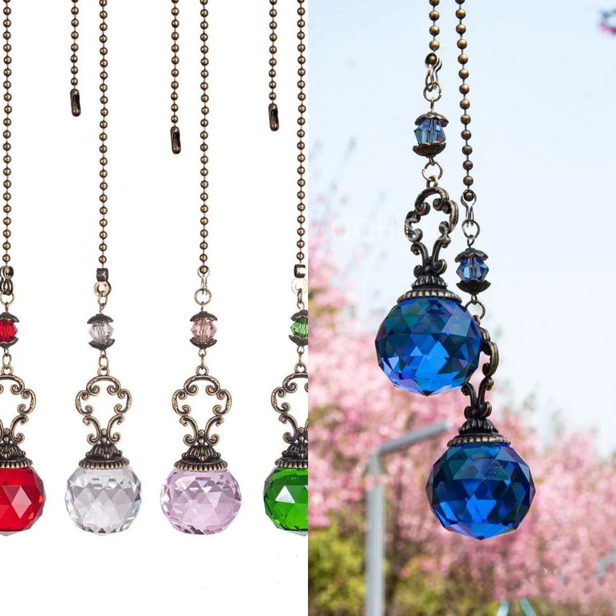 Цепочка для вентилятора Хрустальная удлинительная потолочного светильника