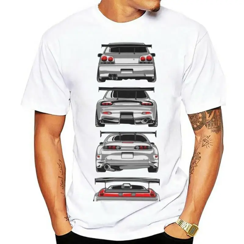 

2022 fashion hot sale Japanese Classic Legend Car 90's JDM R34 GTR Skyline RX7 NSX 350Z S2000 Tshirt T shirt
