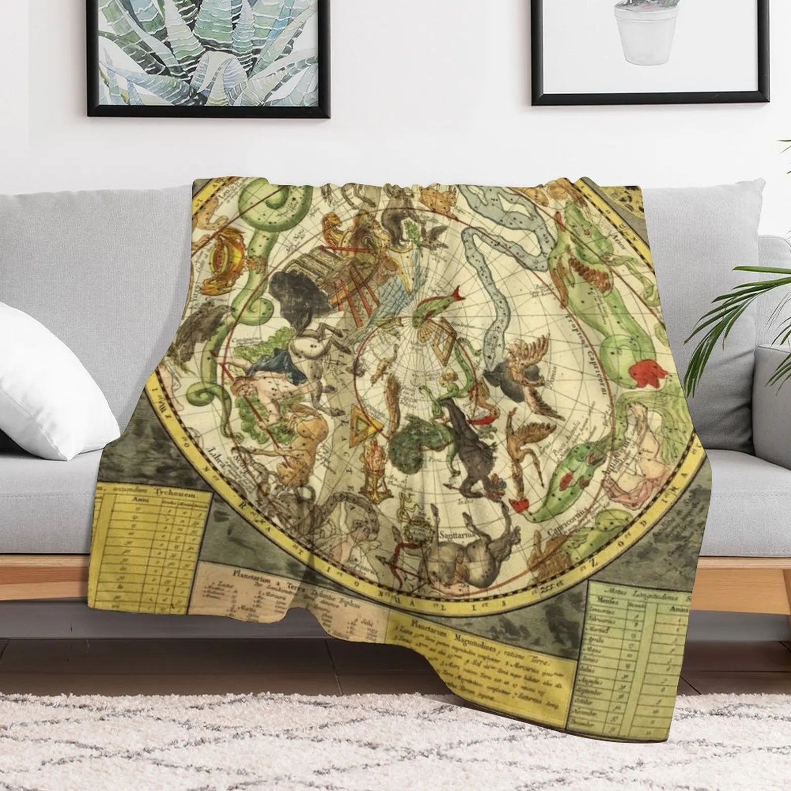 Звездная карта Южного неба 1722 антикварные астрологические карты плед одеяло