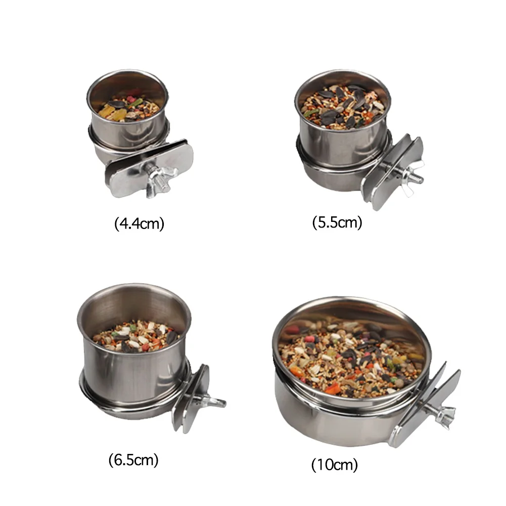 Подвесная клетка с птицами блюдо из нержавеющей стали контейнер для еды чаша