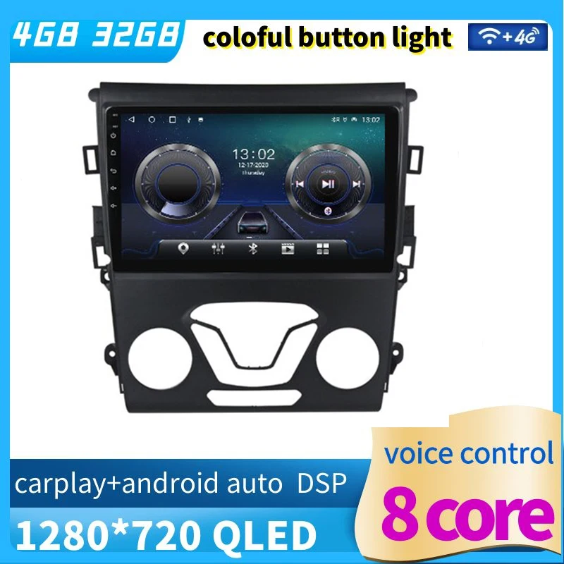 

9" octa-core 1280*720 QLED Screen Android 12 Car GPS Video Player Navigation For Ford Mondeo 2014-2017