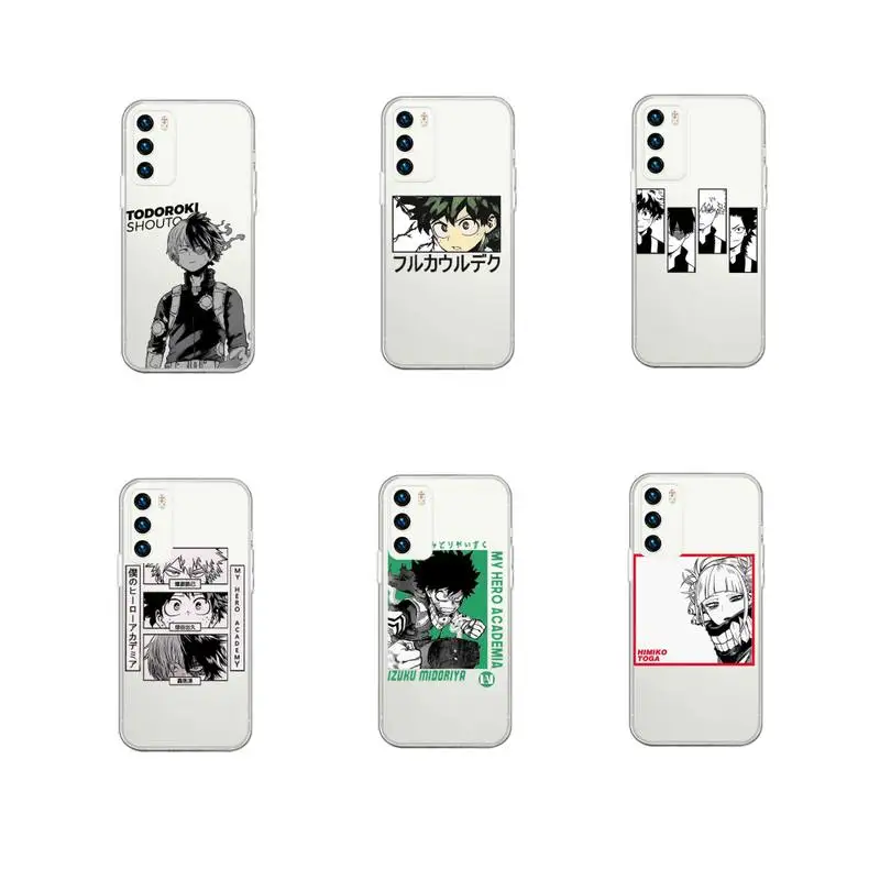 

My hero academia anime Phone Case Transparent For Huawei P40 P30 P20 Pro Mate 20 lite Honor 10 10i 9x 8a 8x