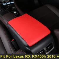 car center control armrest box cover trim pu leather holster decoration molding pad mat for lexus rx rx450h 2016 2021 interior