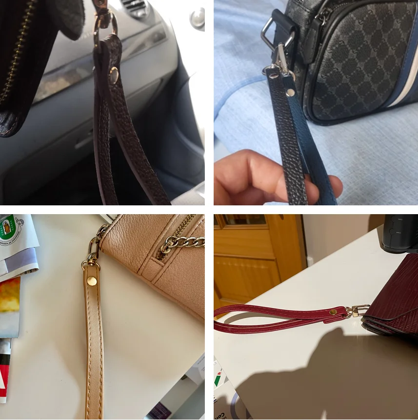 Replacement Wrist Bag Strap Solid Color Clutch Bag Strap Women Handle Purse Soft Bag Belt PU Leather Wallet Belt Fashion